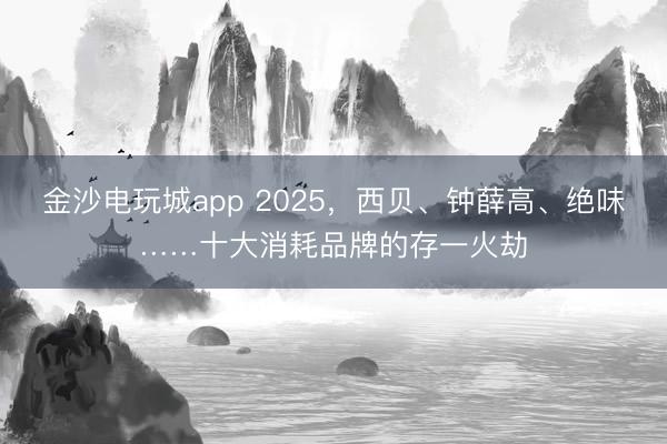 金沙电玩城app 2025，西贝、钟薛高、绝味……十大消耗品牌的存一火劫