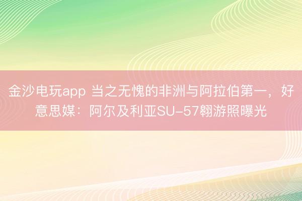 金沙电玩app 当之无愧的非洲与阿拉伯第一,好意思媒:阿尔及利亚SU-57翱游照曝光